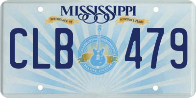 MS license plate CLB479