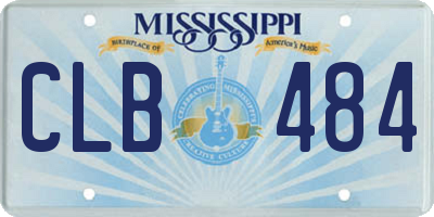 MS license plate CLB484