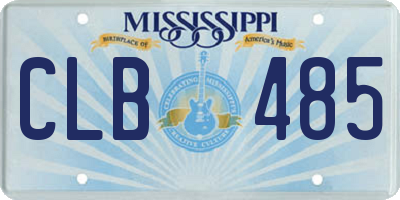 MS license plate CLB485