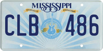 MS license plate CLB486