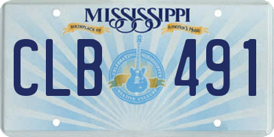 MS license plate CLB491
