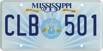 MS license plate CLB501