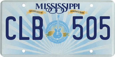 MS license plate CLB505