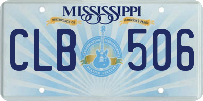 MS license plate CLB506