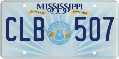 MS license plate CLB507