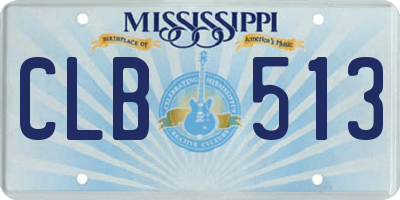 MS license plate CLB513