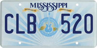 MS license plate CLB520