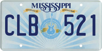 MS license plate CLB521