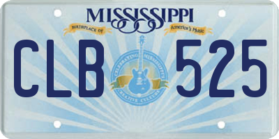 MS license plate CLB525