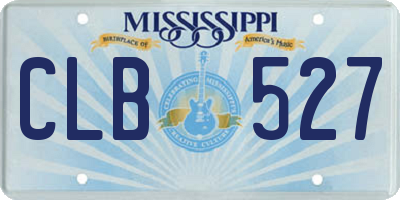 MS license plate CLB527
