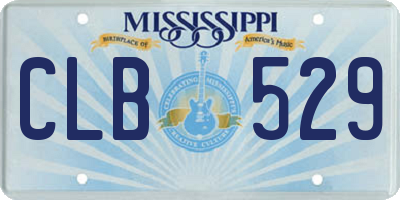 MS license plate CLB529