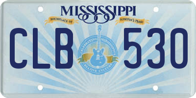 MS license plate CLB530