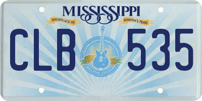 MS license plate CLB535