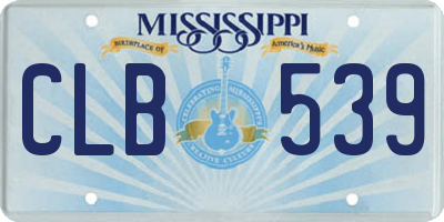 MS license plate CLB539