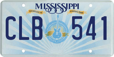 MS license plate CLB541