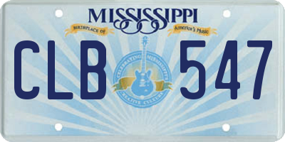 MS license plate CLB547