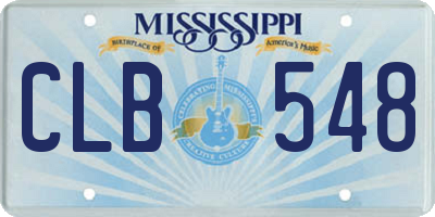 MS license plate CLB548