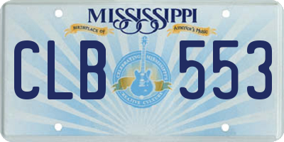 MS license plate CLB553