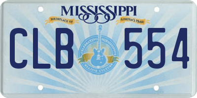 MS license plate CLB554
