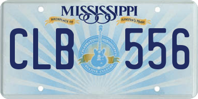 MS license plate CLB556