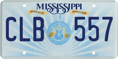 MS license plate CLB557