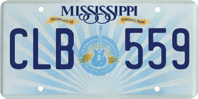 MS license plate CLB559