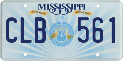 MS license plate CLB561