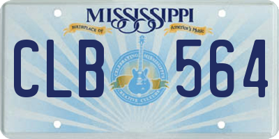 MS license plate CLB564