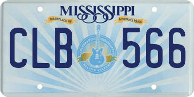MS license plate CLB566