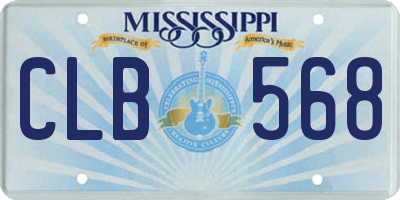 MS license plate CLB568