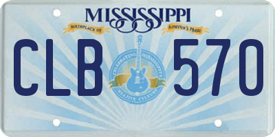 MS license plate CLB570
