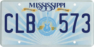 MS license plate CLB573