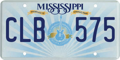 MS license plate CLB575