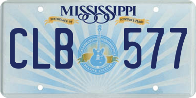 MS license plate CLB577
