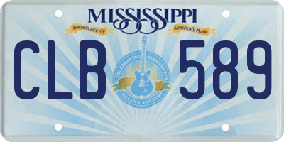 MS license plate CLB589