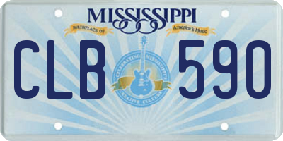 MS license plate CLB590