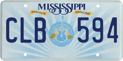 MS license plate CLB594