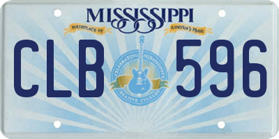 MS license plate CLB596