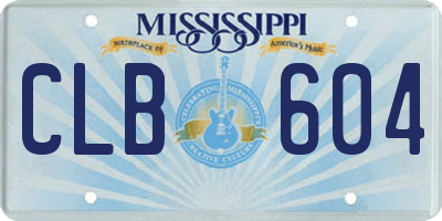 MS license plate CLB604