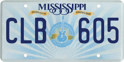 MS license plate CLB605