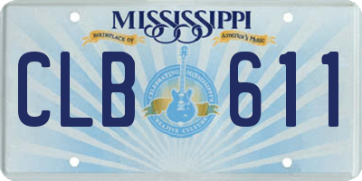 MS license plate CLB611