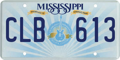 MS license plate CLB613