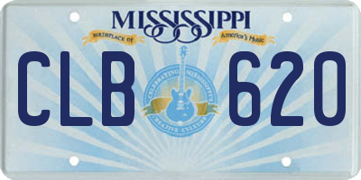 MS license plate CLB620