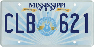 MS license plate CLB621