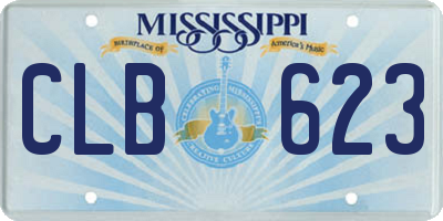 MS license plate CLB623