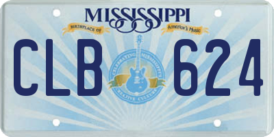 MS license plate CLB624
