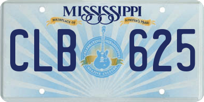 MS license plate CLB625