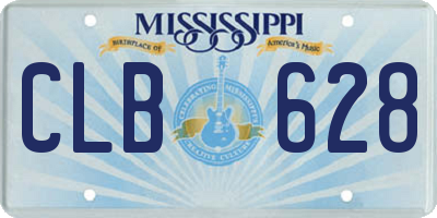 MS license plate CLB628