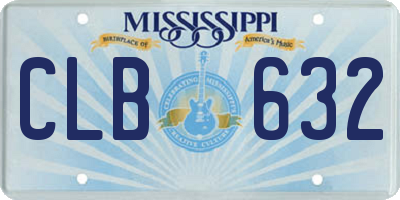 MS license plate CLB632