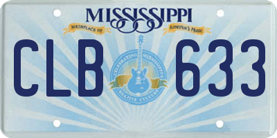 MS license plate CLB633